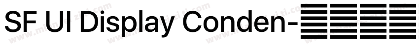 SF UI Display Conden字体转换